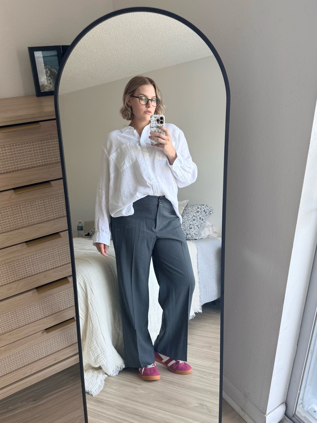 Vintage Armani Collezioni Wool Wide Leg Trousers Women’s 16
